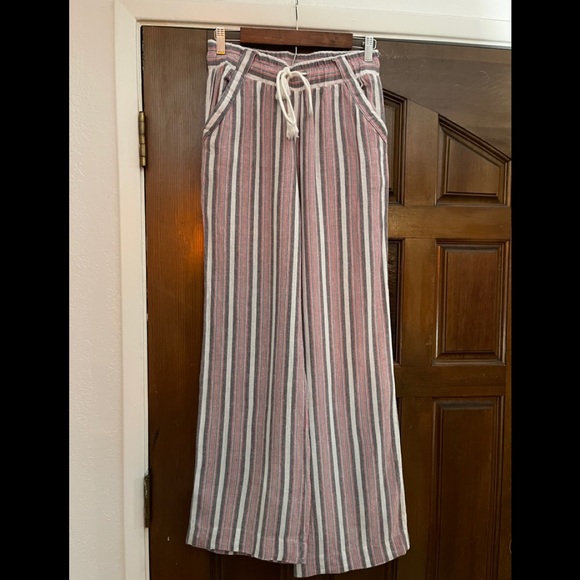 Rewind Pants - Rewind red and gray striped pants